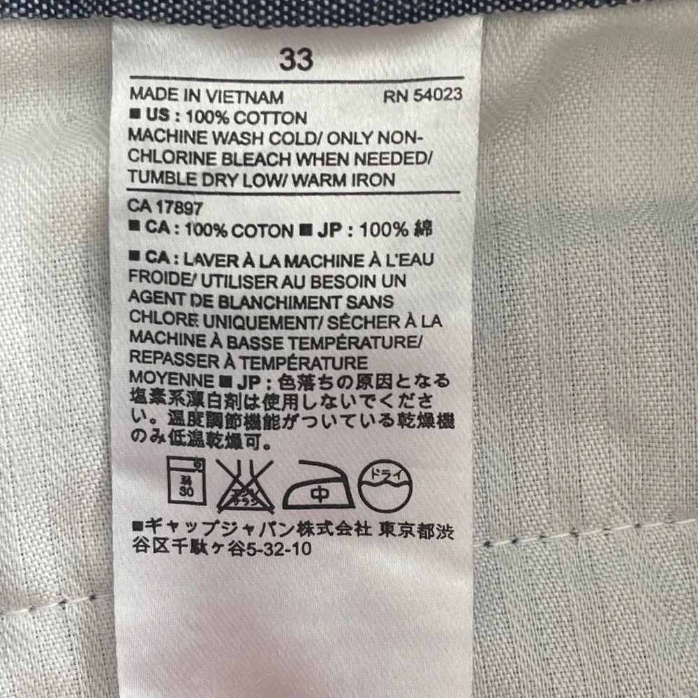 Banana Republic Kentfield Pant Men's 33 Blue Pinstripe Cotton Casual Dress Pants